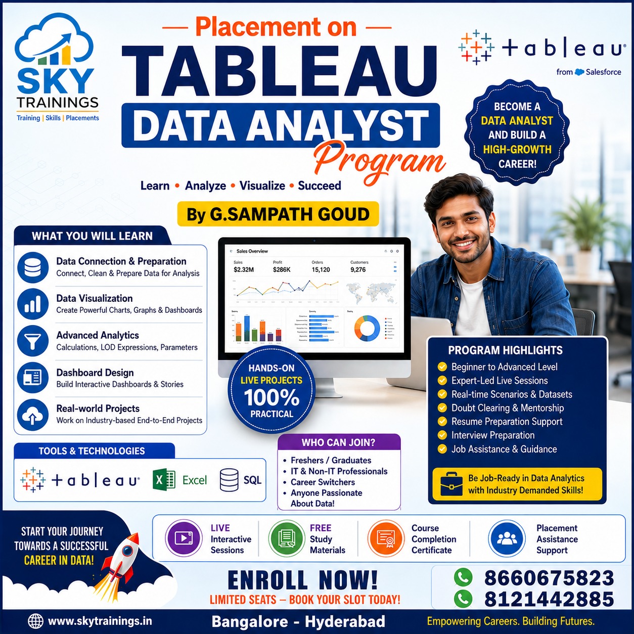 Tableau Data Analyst Program with Placement Support